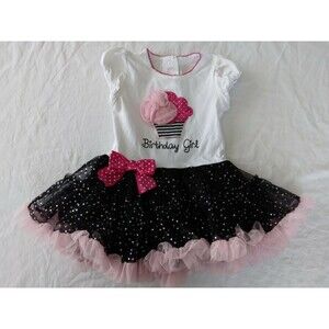Birthday Girl Dress Cupcake Koala Kids Tutu Dress Size 18 - 24m